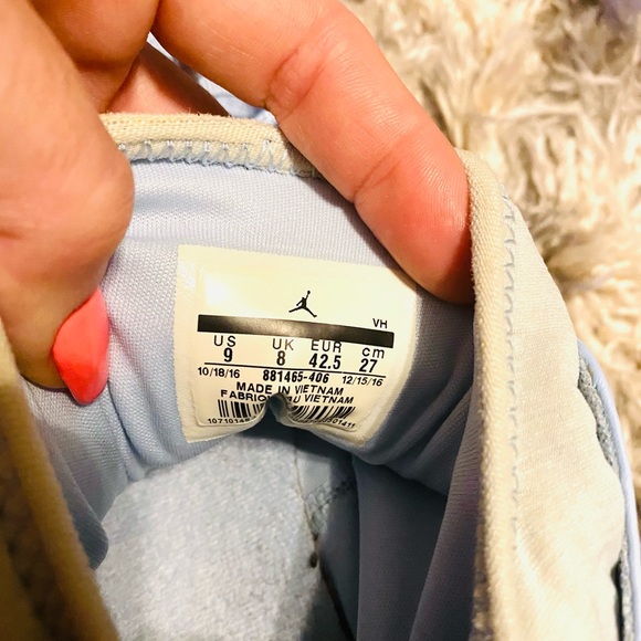 115-Nike Jordan Formula 23 Men’s Size 9 Ice Blue Wolf Grey 881465 - 406 - Picture 10 of 11